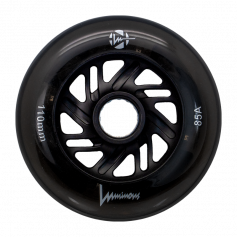 LUMINOUS - LED INLINE WHEELS Black 85A - 110MM (6 UNITS)