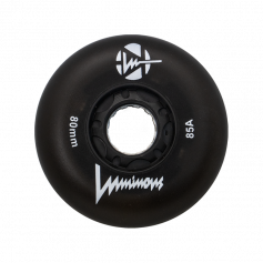 LUMINOUS - LED INLINE WHEELS BLACK 85A - 80MM (4 UNITS)