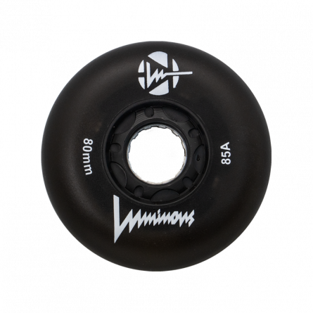 LUMINOUS - LED INLINE WHEELS BLACK 85A - 80MM (4 UNITS)