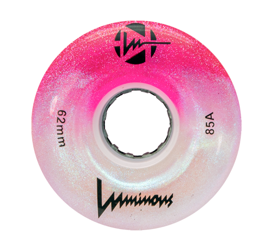 LUMINOUS - LED ROLLER WHEELS COTTON CANDY 85A - 62MM (4 UNITS)
