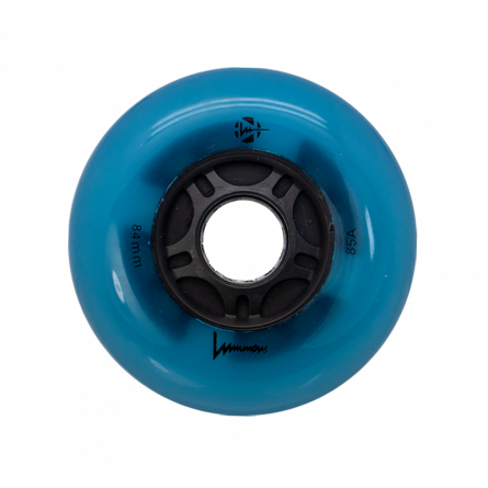 LUMINOUS - LED INLINE WHEELS Blue Glow 85A - 84MM (4 UNITS)