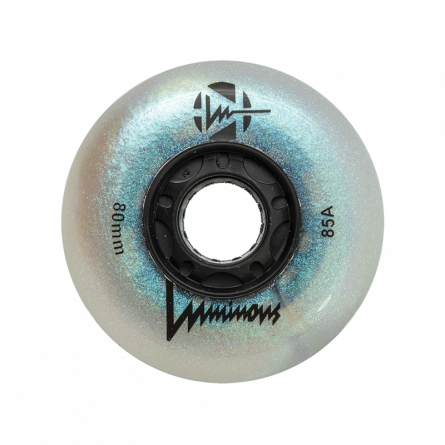 LUMINOUS - LED INLINE WHEELS BLACK PEARL 85A - 80MM (4 UNITS)