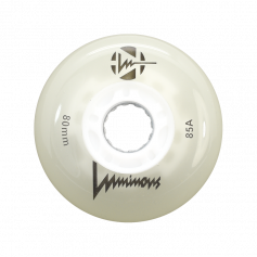 LUMINOUS - LED INLINE WHEELS WHITE GLOW 85A - 80MM (4 UNITS)