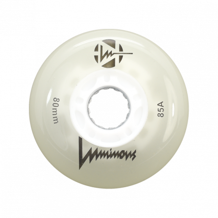 LUMINOUS - LED INLINE WHEELS WHITE GLOW 85A - 80MM (4 UNITS)
