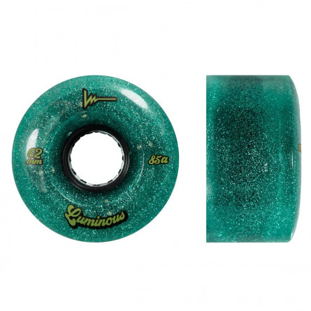 LUMINOUS - LED ROLLER WHEELS JADE GLITTER 85A - 62MM (4 UNITS)