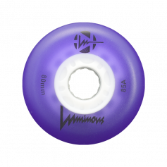 LUMINOUS - LED INLINE WHEELS PURPLE 85A - 80MM (4 UNITS)
