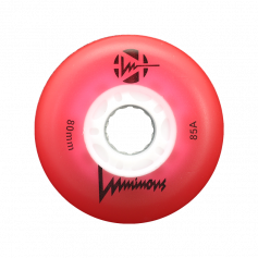 LUMINOUS - LED INLINE WHEELS RED 85A - 80MM (4 UNITS)