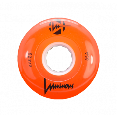 LUMINOUS LED ROLLER WHEELS ORANGE 62MM (4 UNITS)