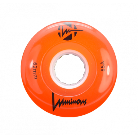 LUMINOUS - LED ROLLER WHEELS ORANGE 85A - 62MM (4 UNITS)