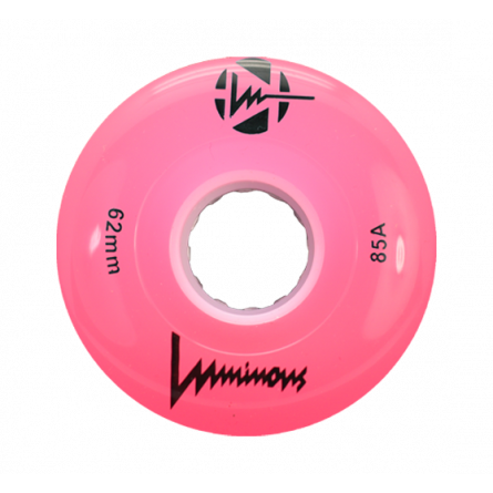 LUMINOUS LED ROLLER WHEELS PINK 62MM (4 UNITS)