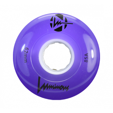 LUMINOUS - LED ROLLER WHEELS PURPLE 85A - 62MM (4 UNITS)