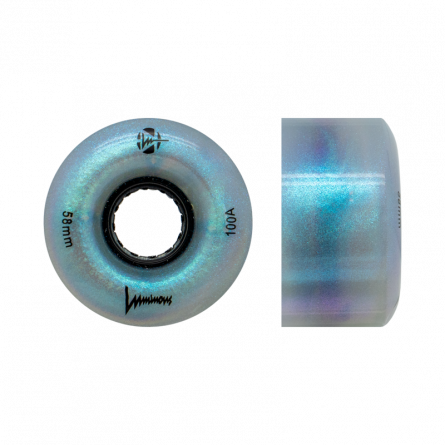 LUMINOUS - LED ROLLER WHEELS BLACK PEARL 100A - 58MM (4 UNITS)