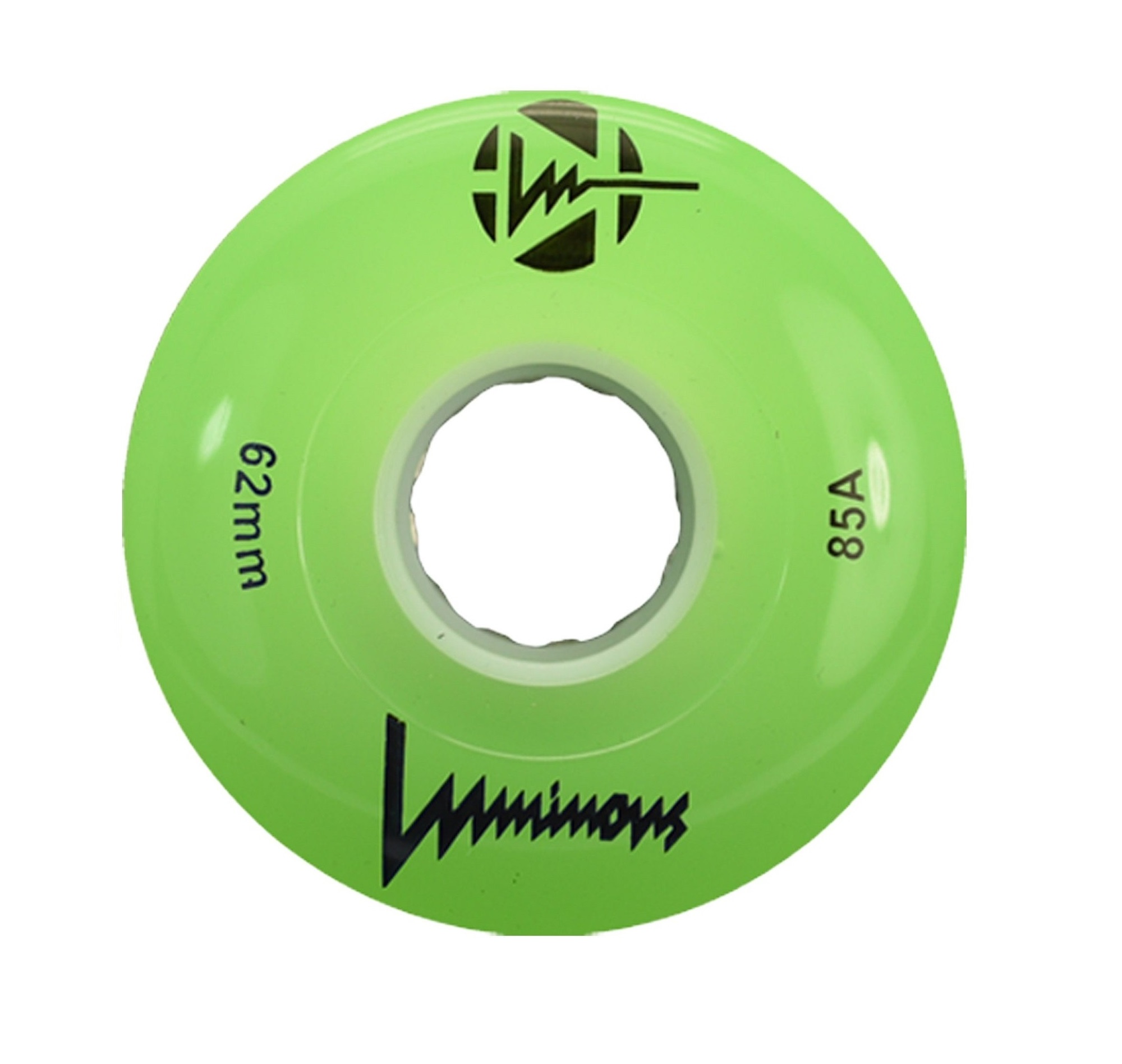 LUMINOUS - LED ROLLER WHEELS Green Glow 85A - 62MM (4 UNITS)