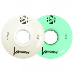 LUMINOUS - LED ROLLER WHEELS White Glow 85A - 62MM (4 UNITS)