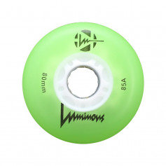 LUMINOUS - LED INLINE WHEELS Green 85A - 80MM (4 UNITS)