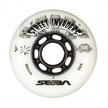 STREET INVADER WHEEL WHITE 84mm (4 UNITS) 84A