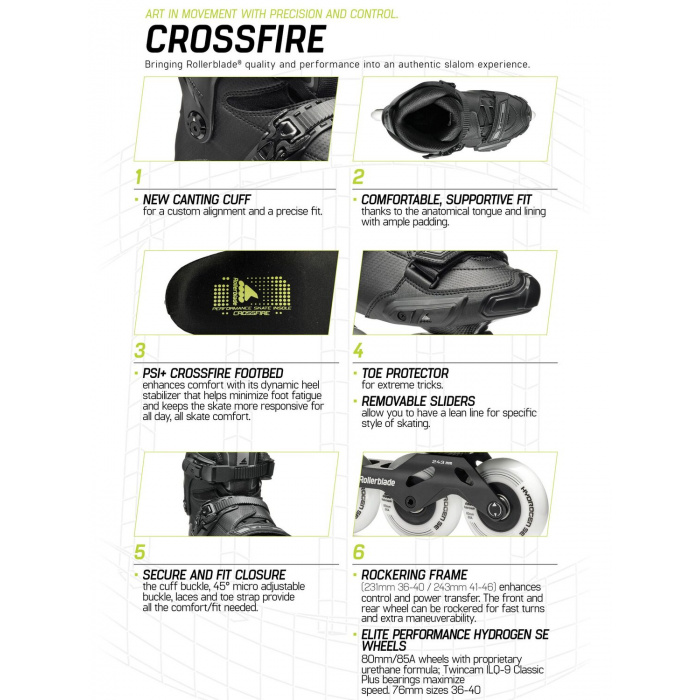 Rollerblade Crossfire - Black - 4 