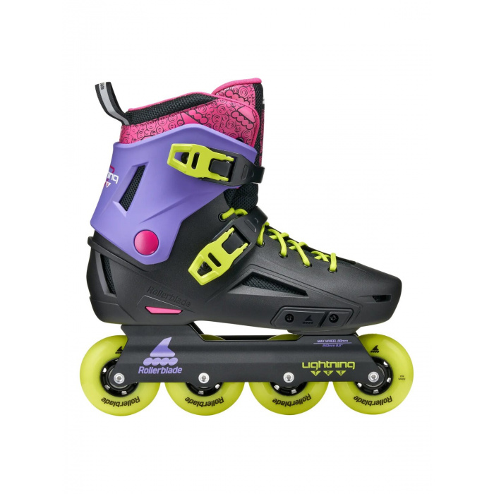 Rollerblade Lightning TRS 80 - Black/Purple/Pink
