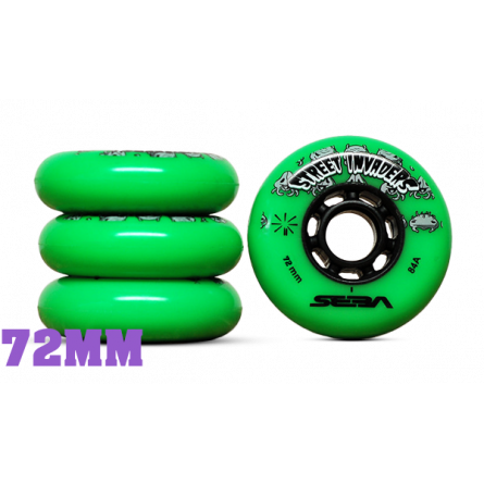 STREET INVADER WHEEL GREEN 72mm (4 UNITS) 84A