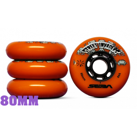 SEBA STREET INVADER WHEEL ORANGE 80mm (4 UNITS) 84A