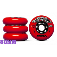 STREET INVADER WHEEL RED 80mm (4 UNITS) 84A