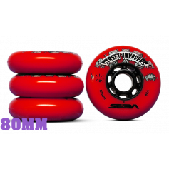 STREET INVADER WHEEL RED 80mm (4 UNITS) 84A