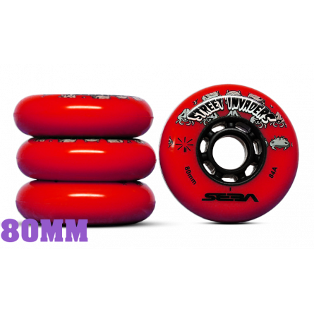 STREET INVADER WHEEL RED 80mm (4 UNITS) 84A