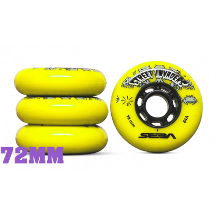 STREET INVADER WHEEL YELLOW 72mm (4 UNITS) 84A