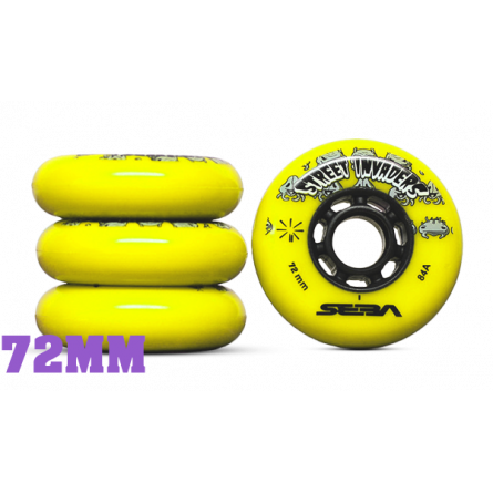 STREET INVADER WHEEL YELLOW 72mm (4 UNITS) 84A