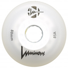 LUMINOUS LED WHEELS WHITE 80MM (4 UNITS)