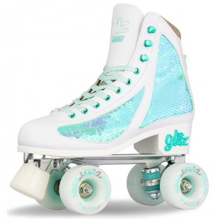 Crazy Skates GLITZ Sequin Fashion Turquoise