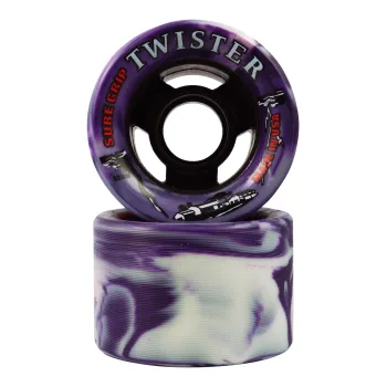 Sure-Grip Twister Wheels White and Purple 95A 42mm wide 62MM (x8)