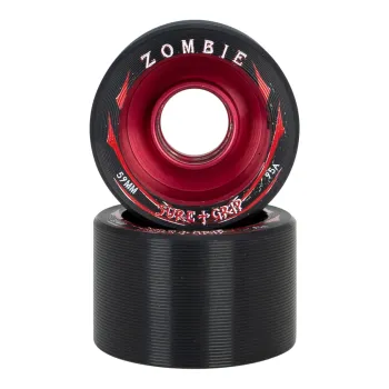 Sure-Grip Zombie Wheels Black and Red 95A 38mm wide (x8)