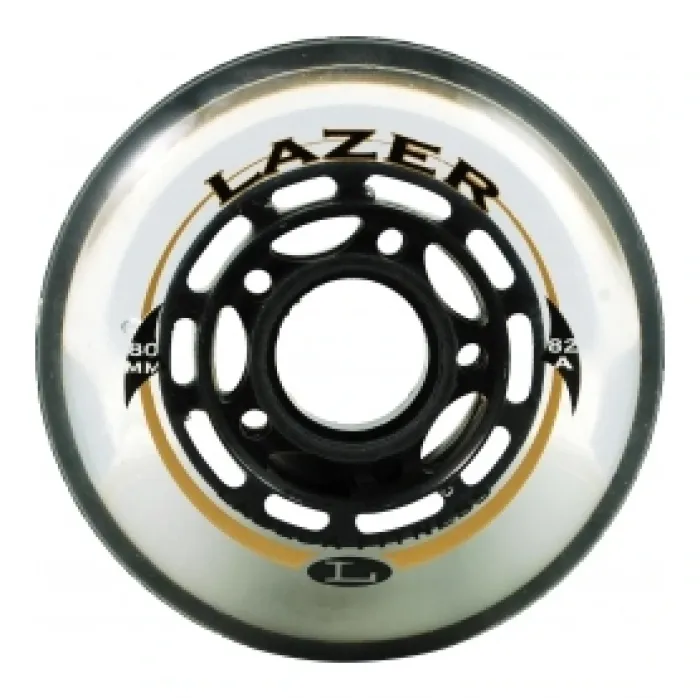 Labeda Lazer Wheels - 8 Pack — Clear / 82A