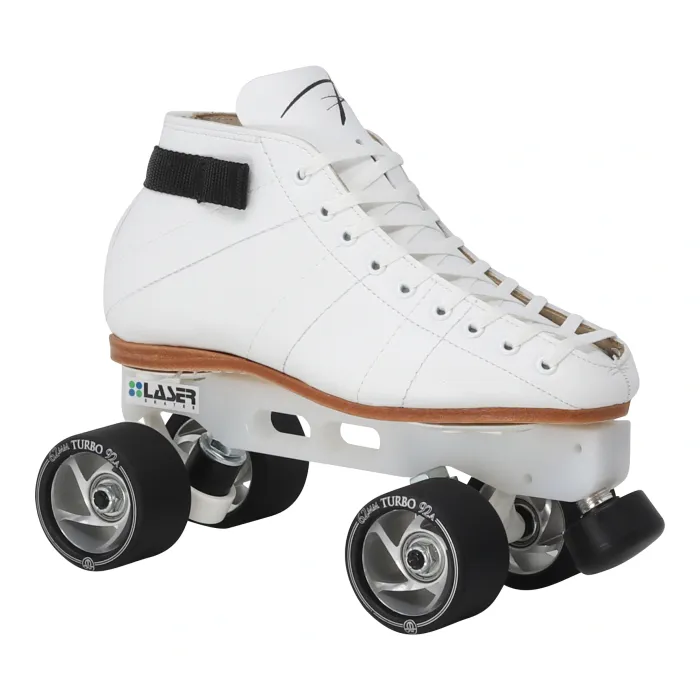 Riedell 595 White Laser Hardnose Turbo