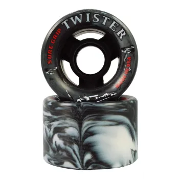 Sure-Grip Twister Wheels White and Black 95A 42mm wide 62MM (x8)