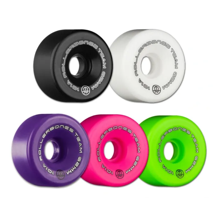 RollerBones Team Series Wheels — Black / 98A