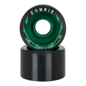 Sure-Grip Zombie Wheels Black and Green 98A 38mm wide (x8)