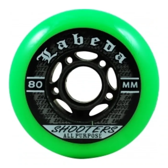 Labeda Shooter Hockey Wheels - 8 Pack — Green / 83A