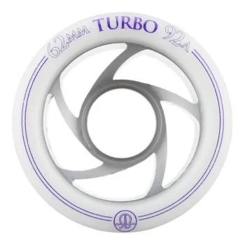 RollerBones Turbo Speed Wheels White 101A 62MM (x8)