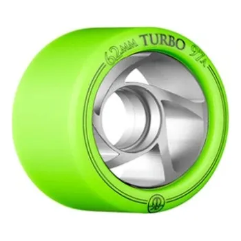 RollerBones Turbo Speed Wheels Green 92A 62MM (x8)
