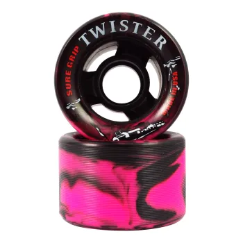 Sure-Grip Twister Wheels Pink and Black 92A 42mm wide 62MM (x8)