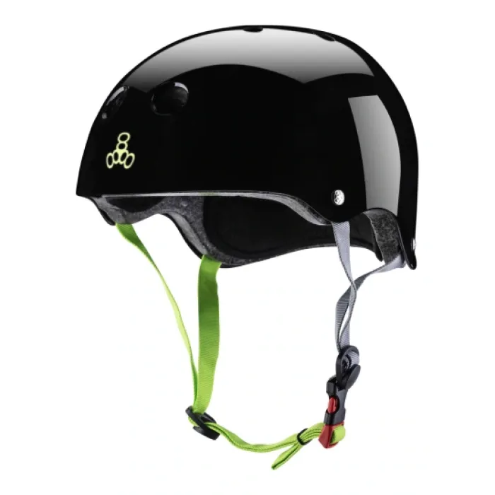 Triple 8 Dual Certified Helmet GLOSSY — Black