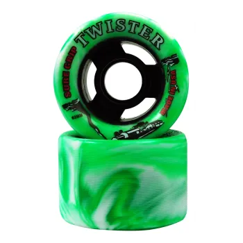 Sure-Grip Twister Wheels White and Green 95A 42mm wide 62MM (x8)
