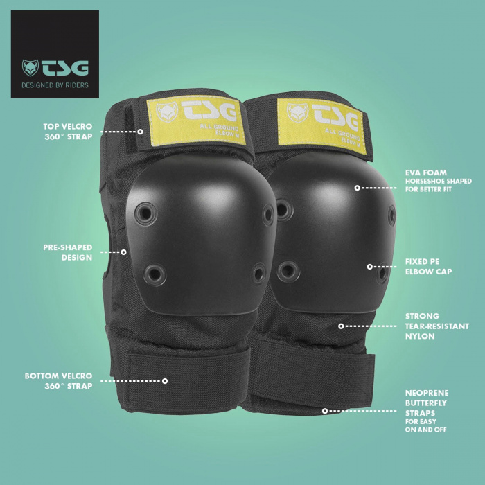 TSG All Ground Elbow Pads - Black - 9 