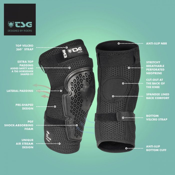 TSG Chamber Knee Guards - Black - 2 