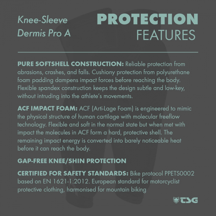 TSG Dermis Pro A Knee and Shin Sleeves - Black - 6 