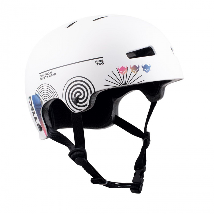 TSG Evolution Helmet - Graphic Design - White Board-Cast