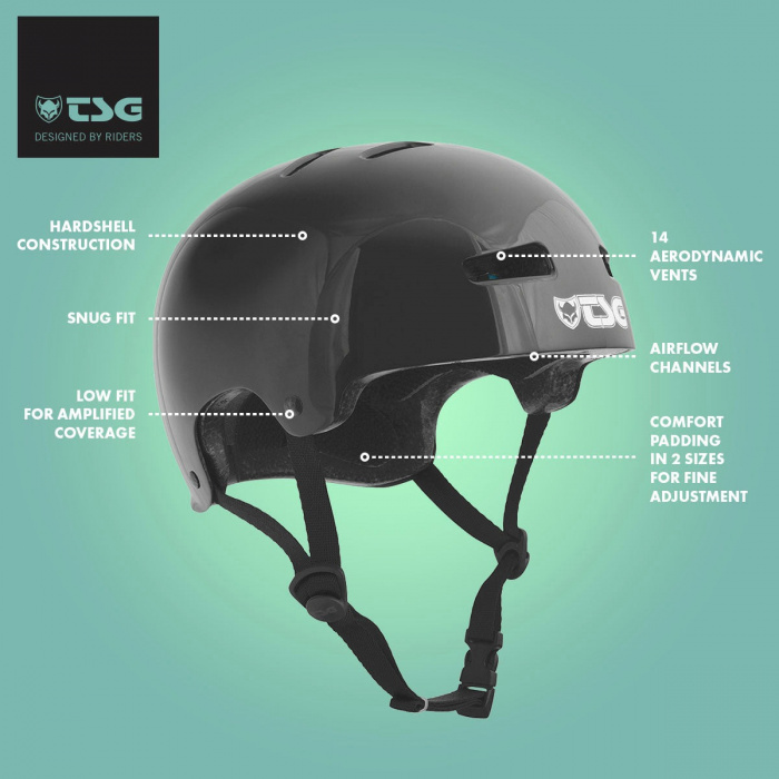 TSG Evolution Youth Helmet - Injected Black - 1 