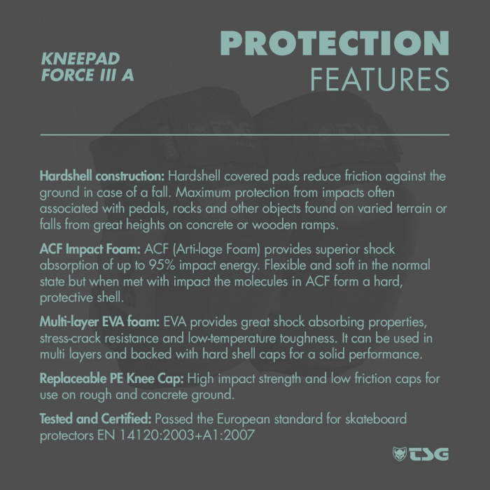 TSG Force III A Knee Pads - Black - 3 